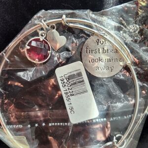 Silver and Red Charm Bracelet